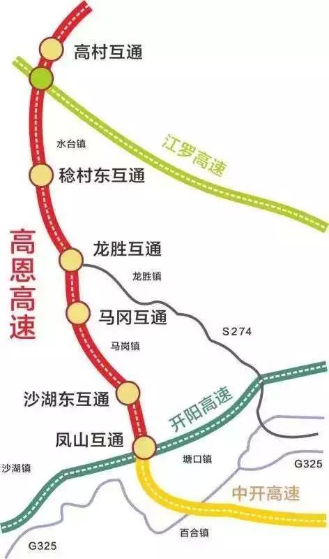 中开高速线路图江门图片