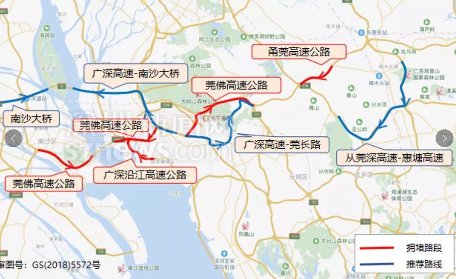 莞佛高速公路线路图图片