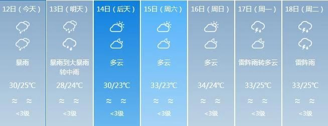 河源一周天气预报。