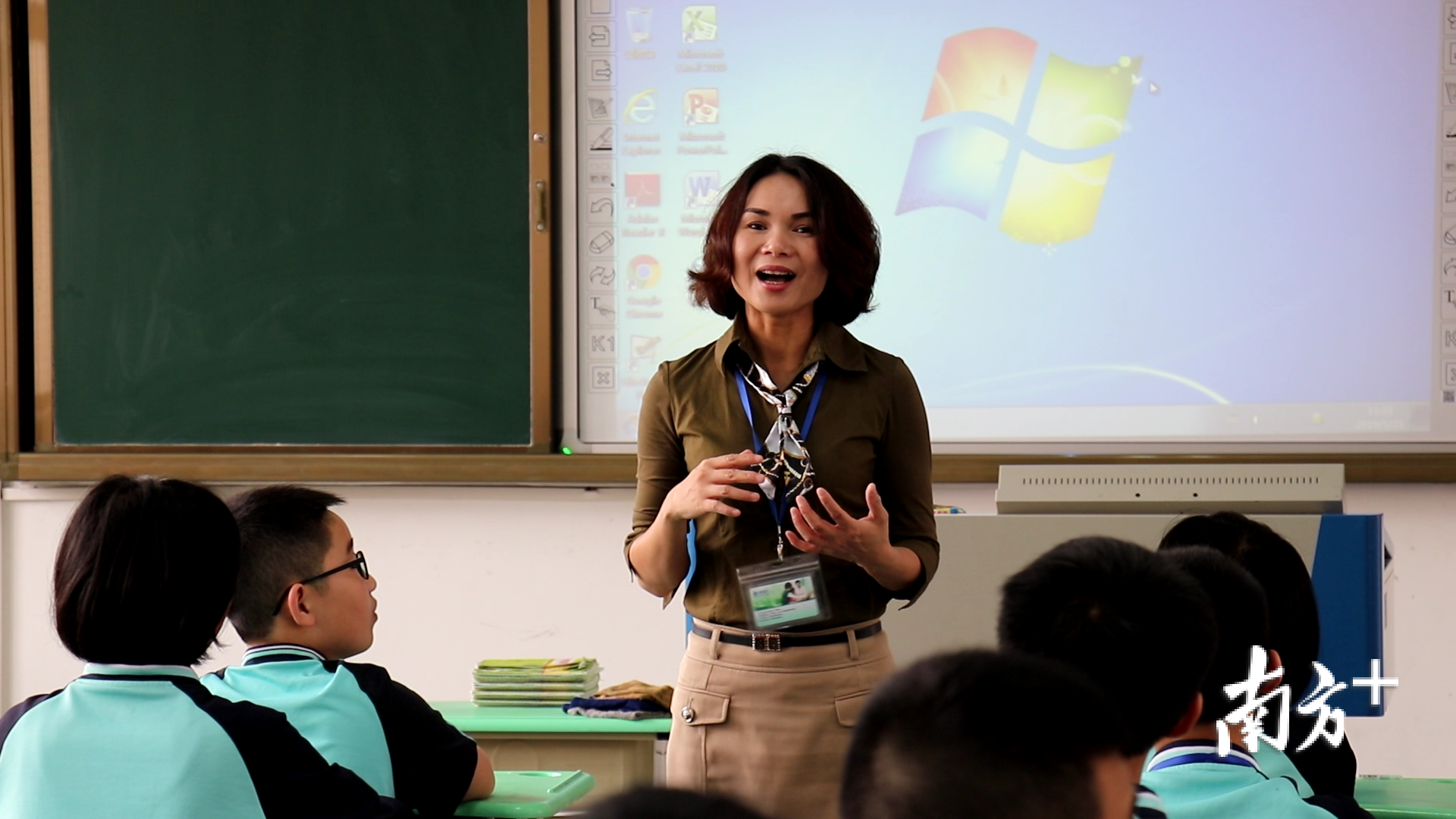 西南中学校长蓝翠芳。田人心 摄