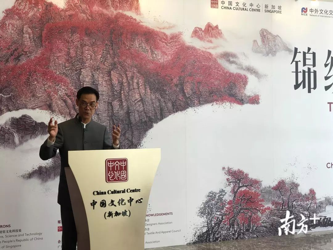 潮州市名瑞刺绣艺术研究院院长蔡民强。 潮州市名瑞刺绣艺术研究院院长蔡民强。