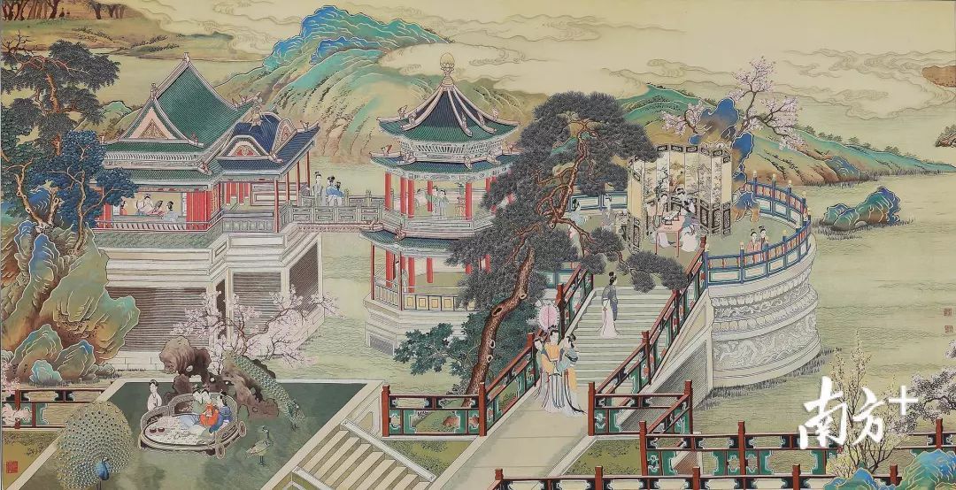 汉宫春晓图168cmx312cm 汉宫春晓图168cmx312cm