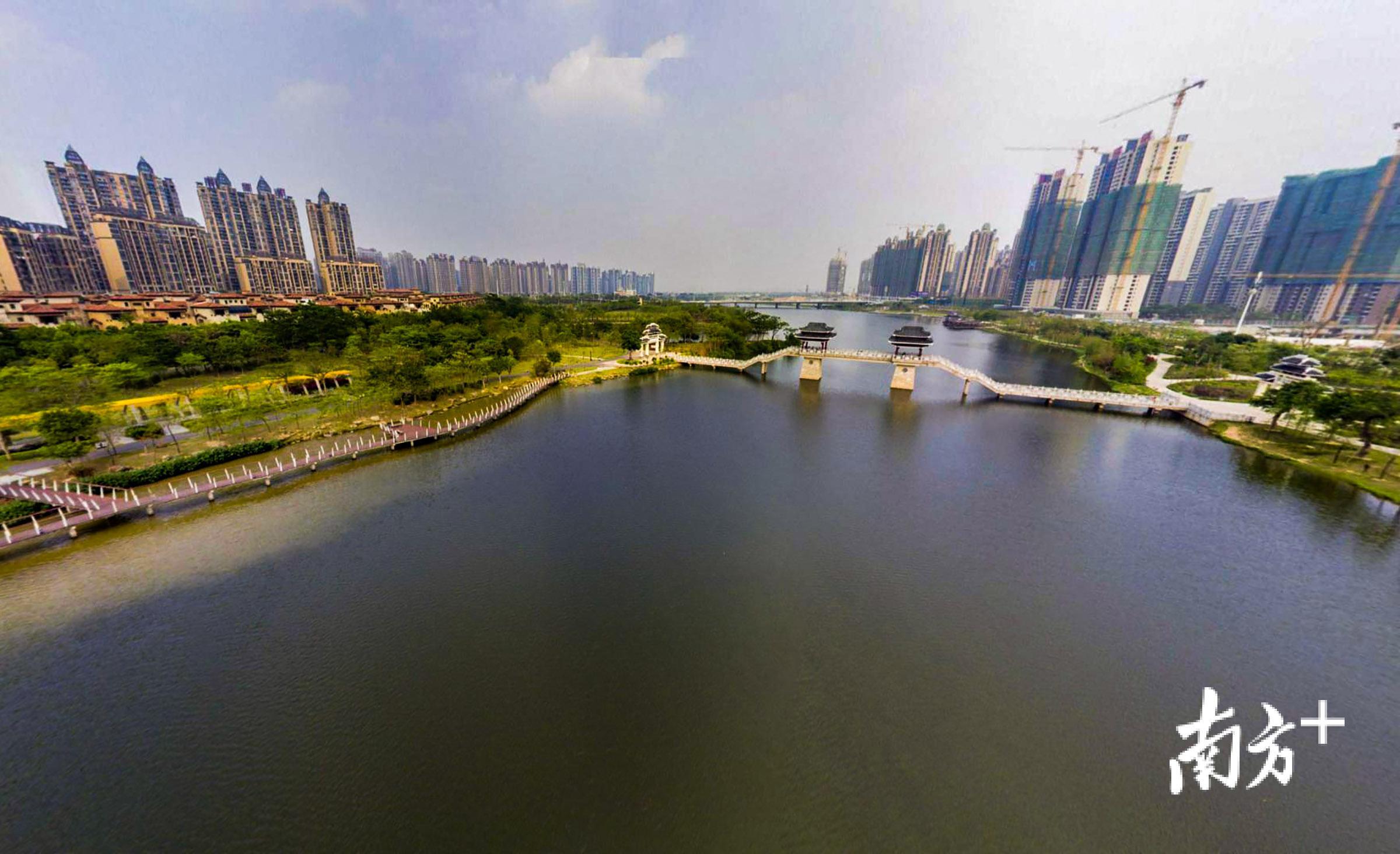 惠州拟开建500公里碧道.图为金山湖公园.