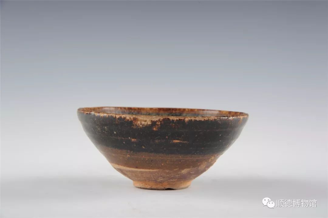 南宋時代吉州窯黒釉白描梅花紋碗(宋)｜売買されたオークション