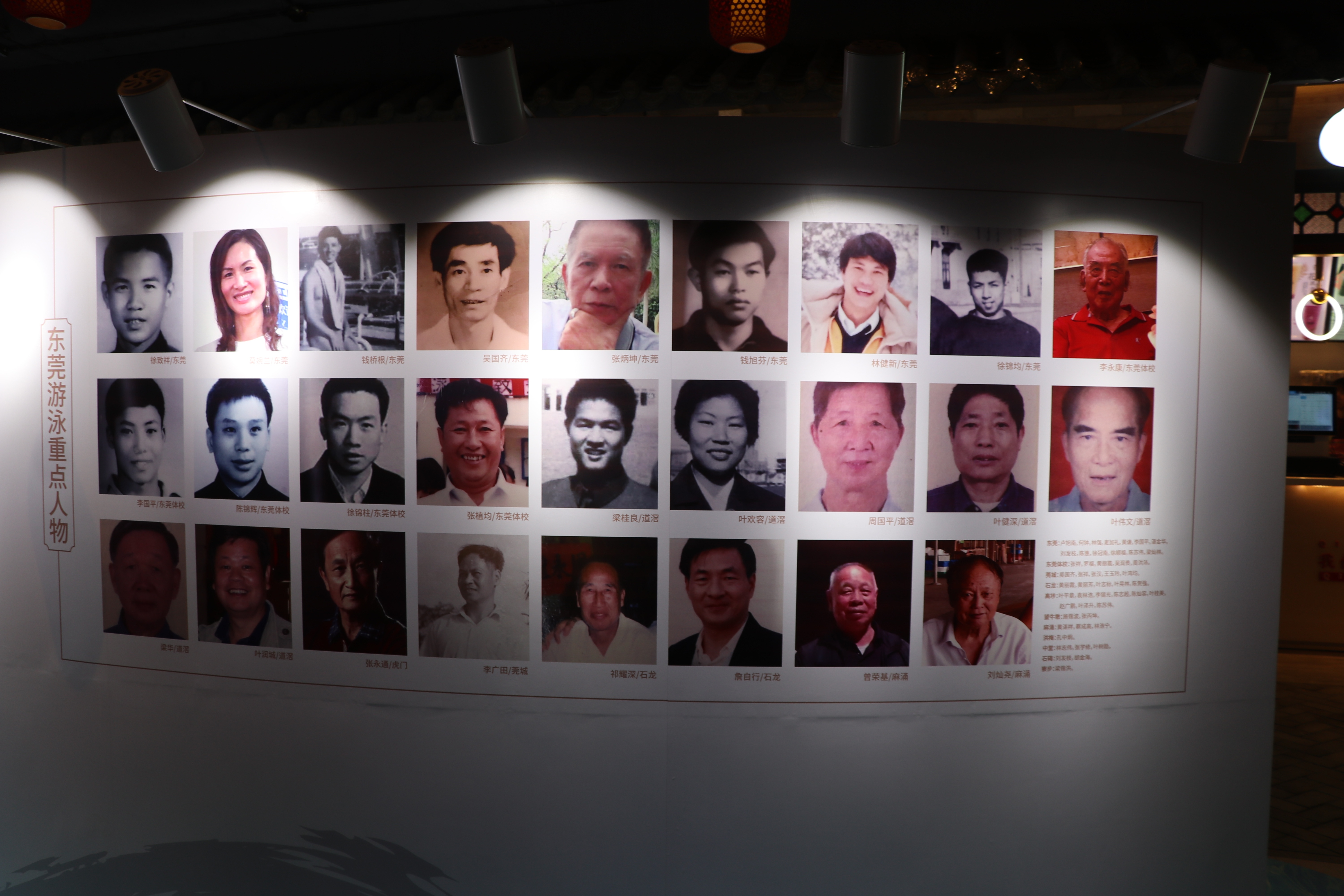 “东莞游泳史主题展”正在民盈国贸城展出。（张晓敏摄）