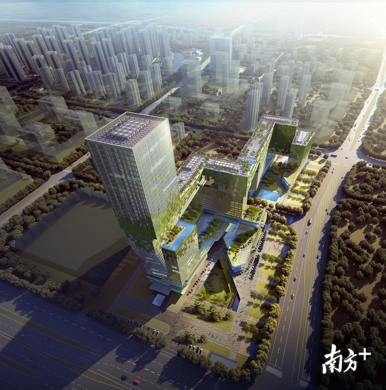 夏北社区永胜村改造后,将建起的物业载体规划设计图。碧桂园供图 夏北社区永胜村改造后,将建起的物业载体规划设计图。碧桂园供图