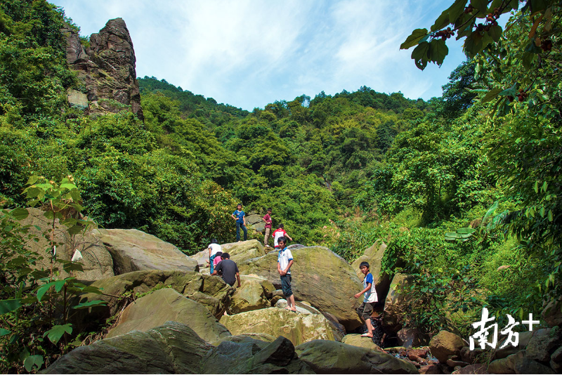 沿溪探秘大自然的小哥们(李向荣 摄) 沿溪探秘大自然的小哥们(李向荣 摄)