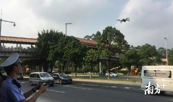 罚单 天上来 广州番禺利用无人机拍摄交通违法行为 南方plus 南方