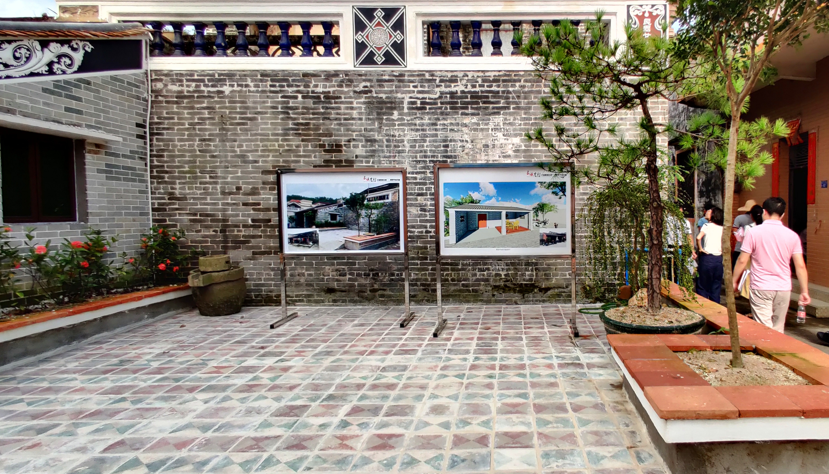 棠下镇良溪村村内古色古香的小公园。戴惠甜 摄