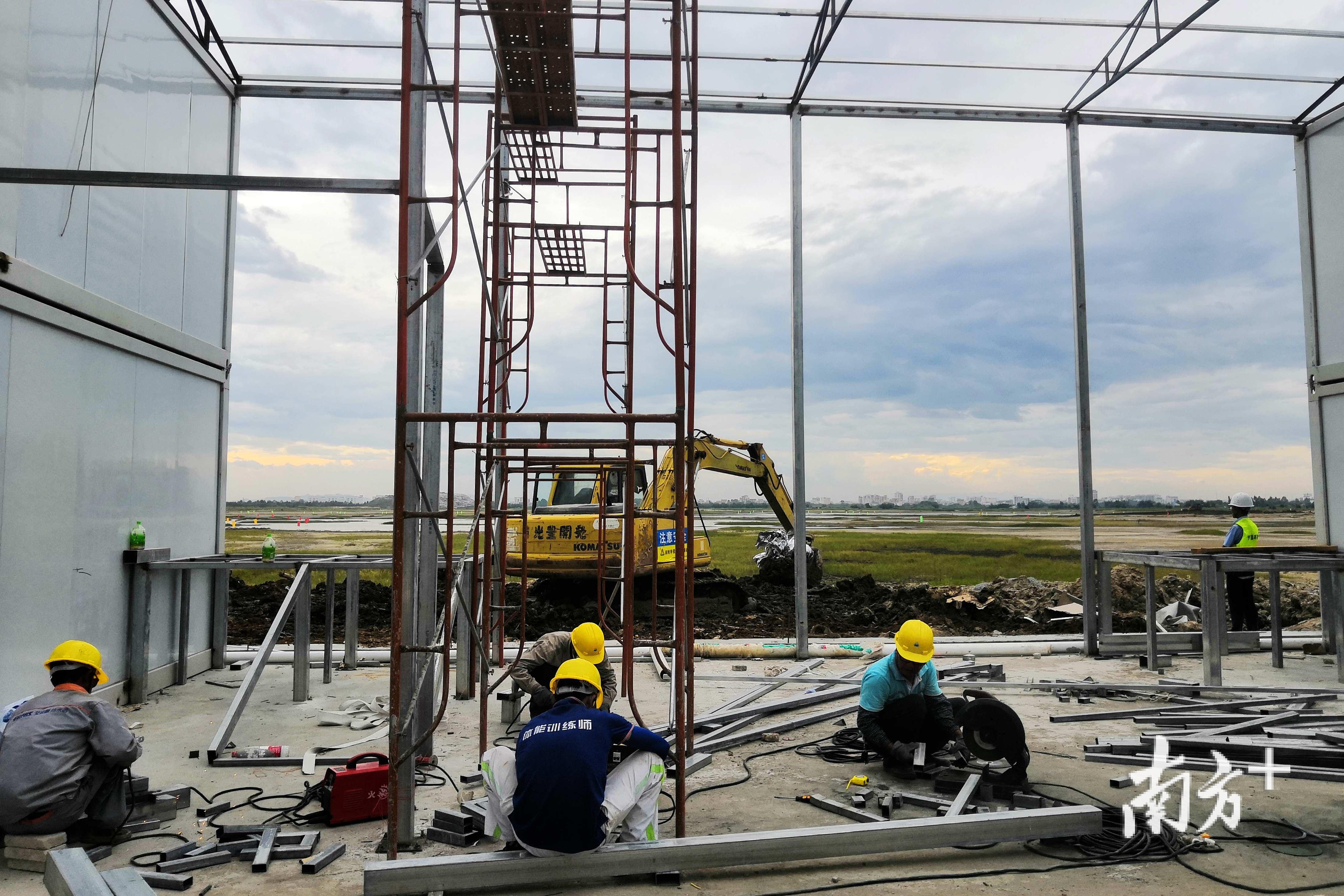 汕头亚青会场馆项目施工现场。受访者供图 汕头亚青会场馆项目施工现场。受访者供图
