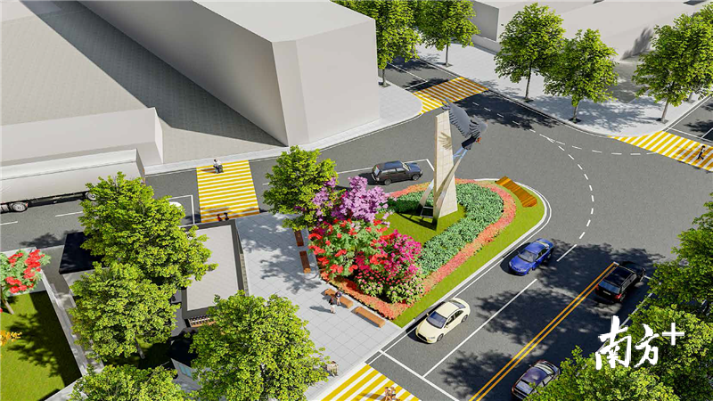 刁朗路至常平门户节点设计效果图 刁朗路至常平门户节点设计效果图