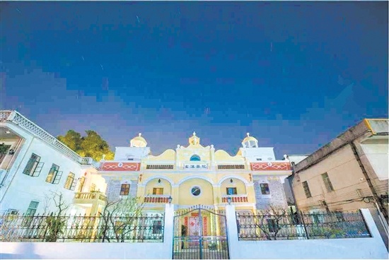 玄潭原舍民宿融合了欧美建筑风格和岭南建筑风格。