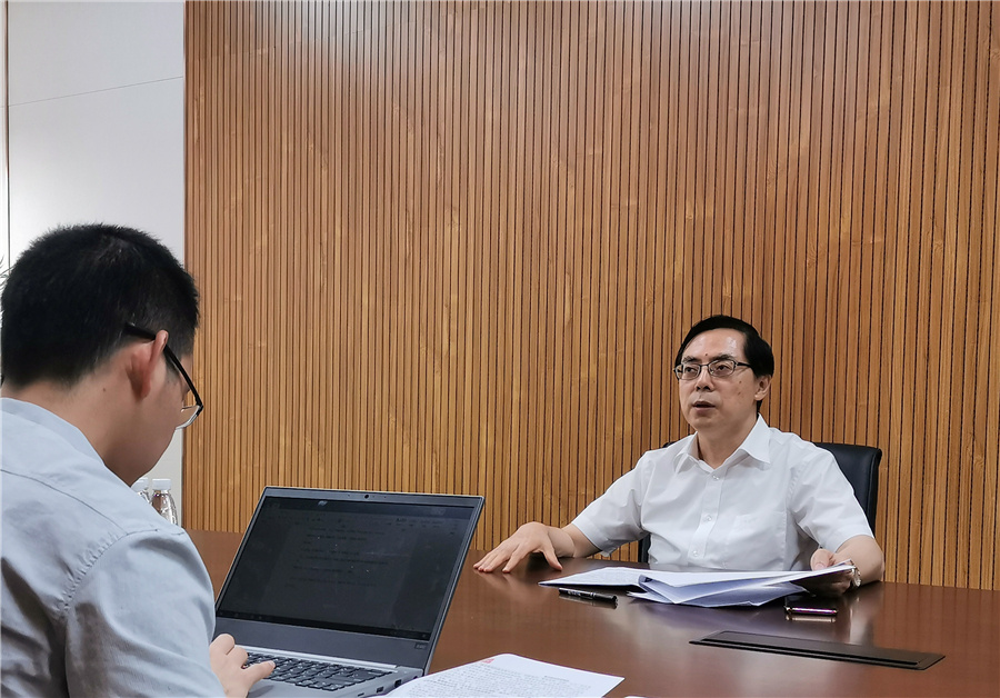 广东德赛集团董事长、总裁姜捷接受南方日报、南方+记者专访。南方日报记者 梁维春 摄 广东德赛集团董事长、总裁姜捷接受南方日报、南方+记者专访。南方日报记者 梁维春 摄