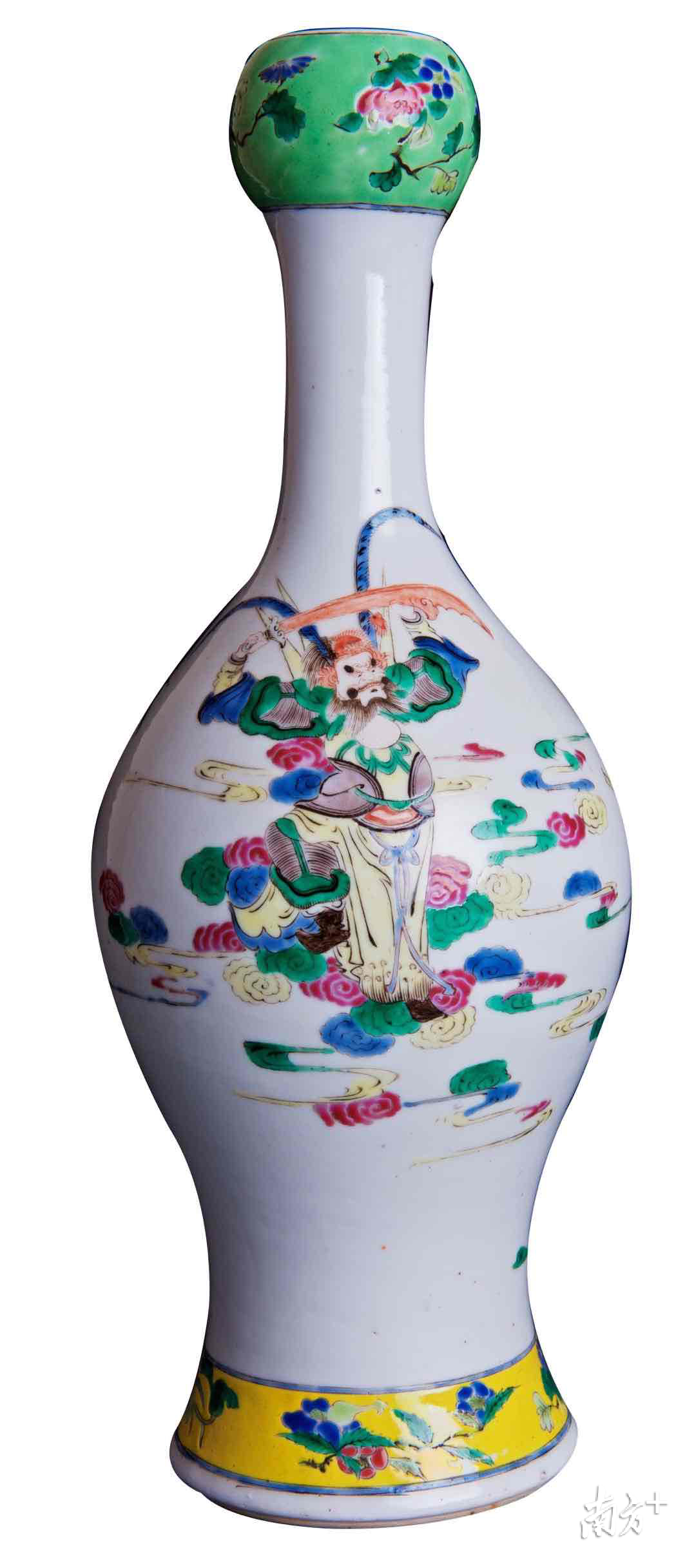 清光绪五彩西游记人物蒜头瓶 清光绪五彩西游记人物蒜头瓶