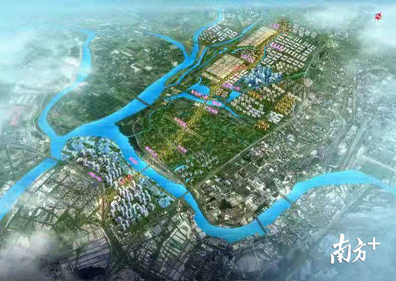 大田铁路经济产业园鸟瞰图。
