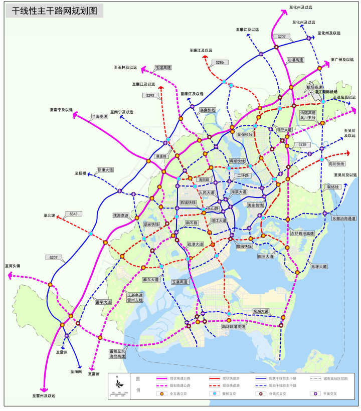 湛江交通如何规划湛江市干线路网专项规划草案批前公示出炉