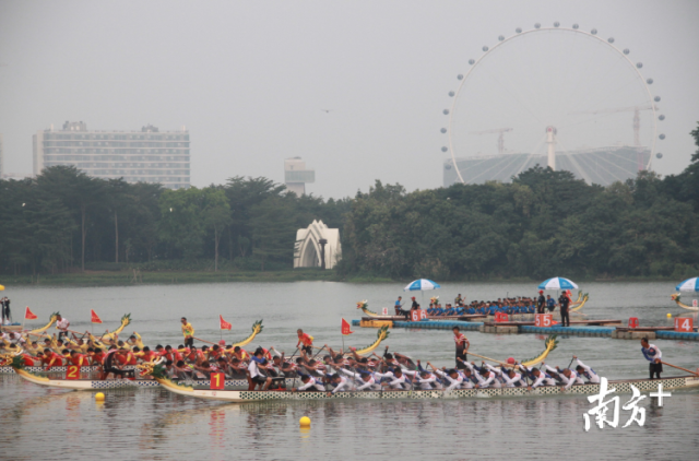 11月2日，第一届中国龙舟大奖赛暨2019佛山（国际）龙舟嘉年华活动隆重开幕。桂畔湖上龙舟竞渡。 
