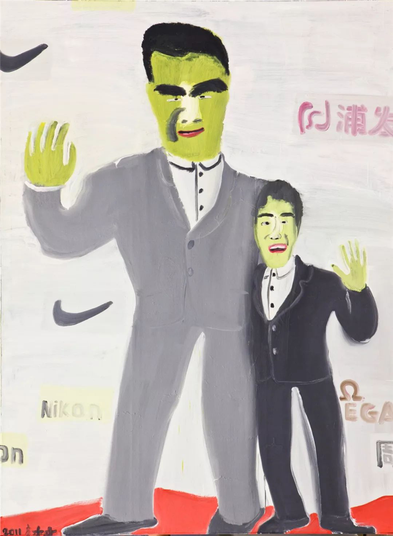 《俩》布面油画 195*260cm 2010
