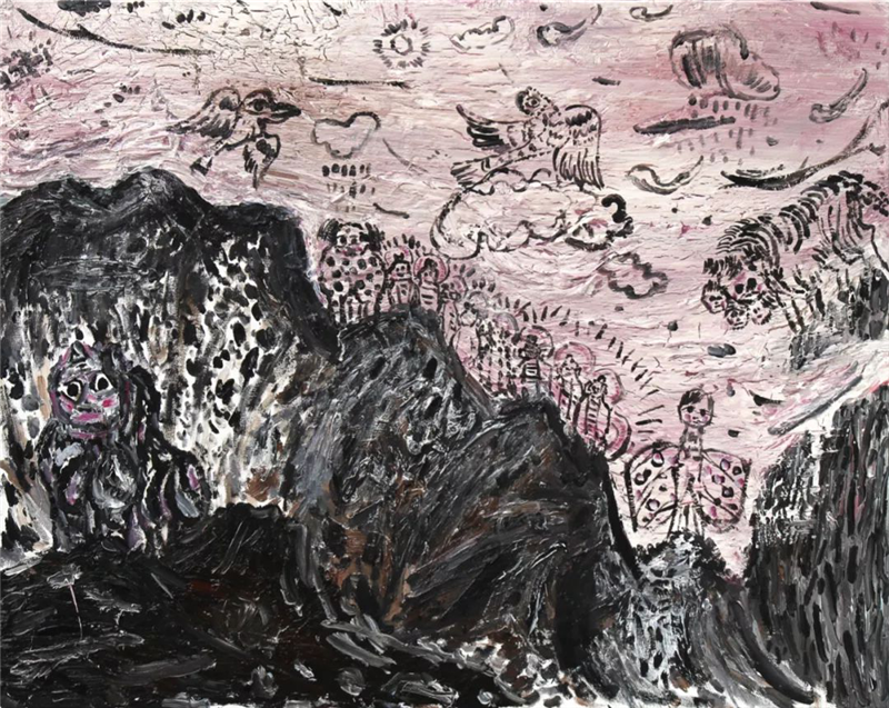 《新山海经系列》布面油画 80*100cm 2017