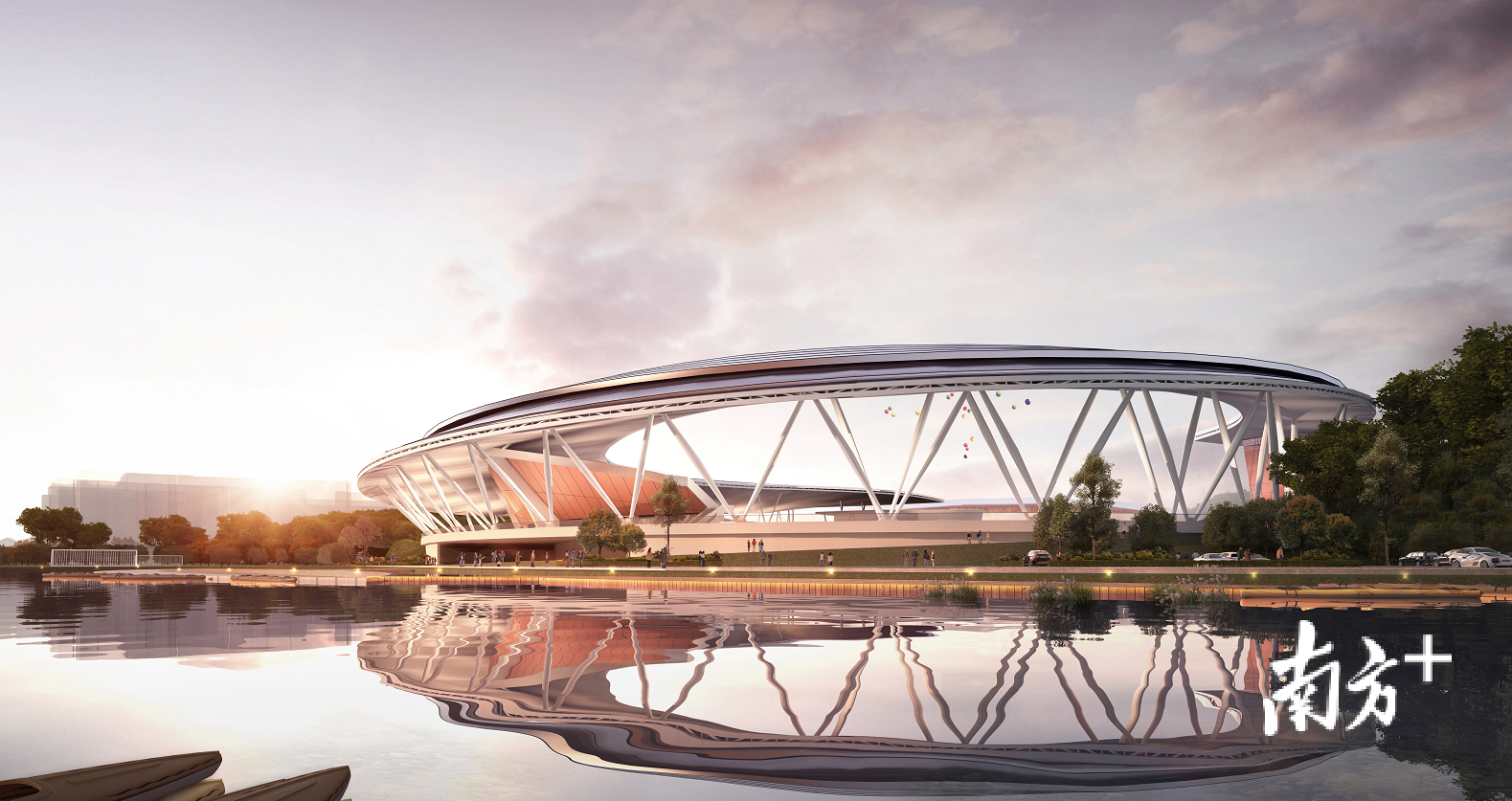 狮山体育中心效果图。 狮山体育中心效果图。