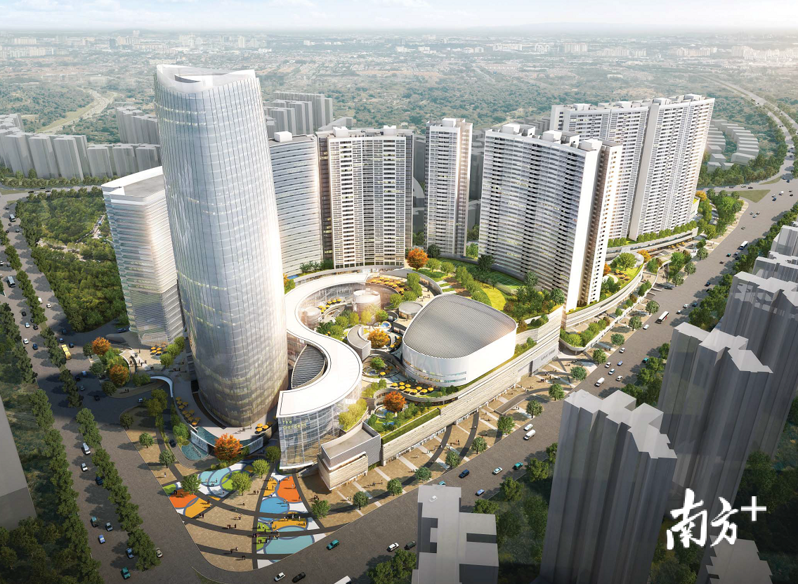 狮山文化中心效果图。 狮山文化中心效果图。