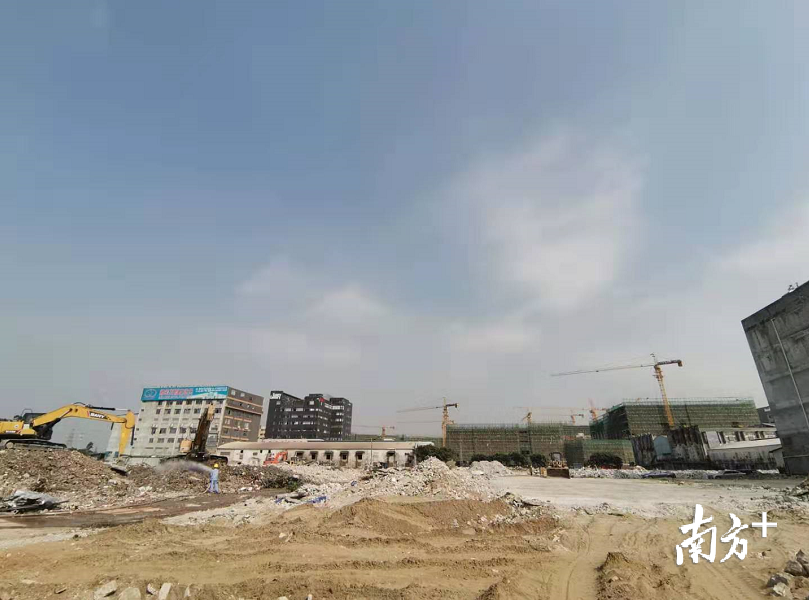 龙江镇仙塘—新华西宝涌工业区清拆现场。南方+记者 熊程 摄