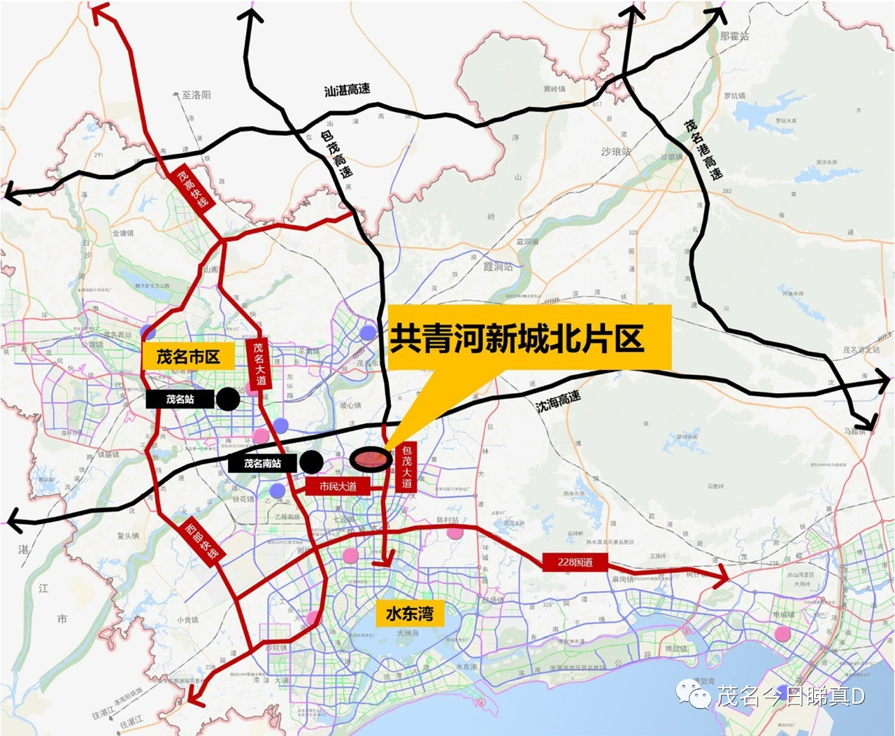 重磅!广湛高铁沿线第一个片区——茂名共青河新城北片区规划公示