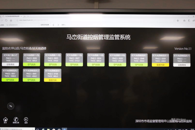 马栾街道控烟管理监测系统