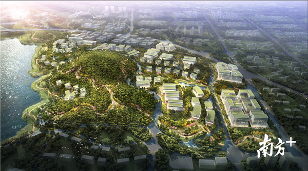 惠阳新圩平安金融科技城规划示意图。