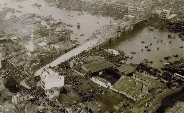 解放初期的海珠桥。受访者供图