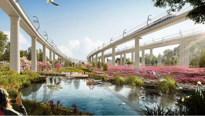 高铁公园效果图