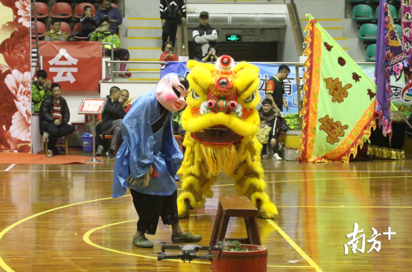 赛事为三水市民带来了一场精彩的醒狮表演。