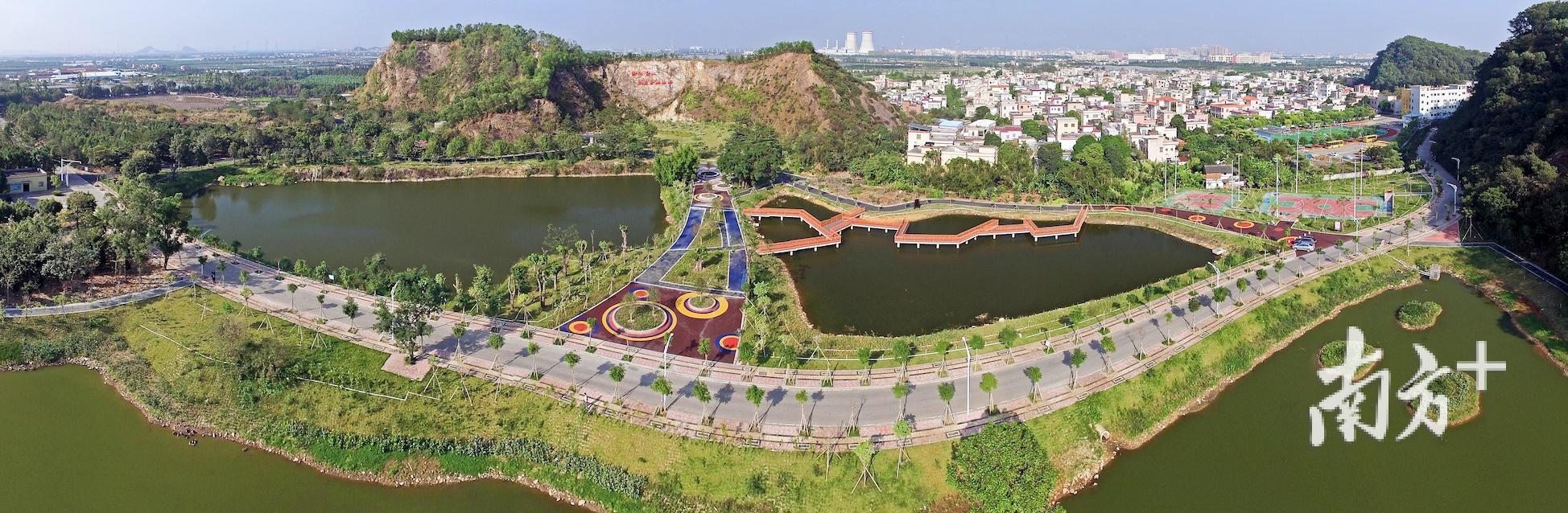 三角镇鲤鱼山生态湿地公园。三角镇供图