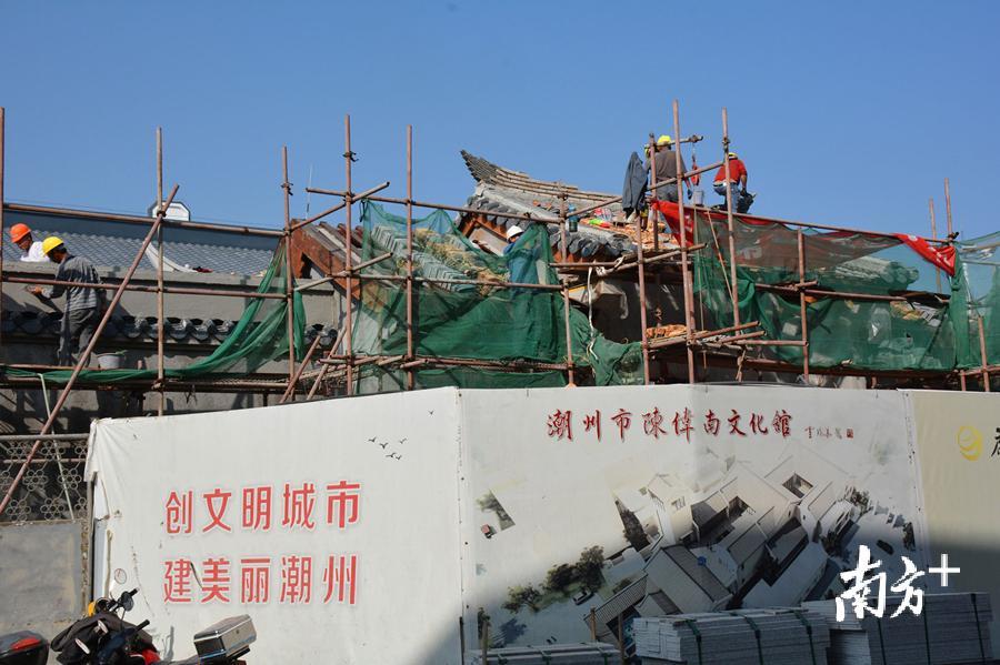 图为12月26日正在建设中的陈伟南文化馆。