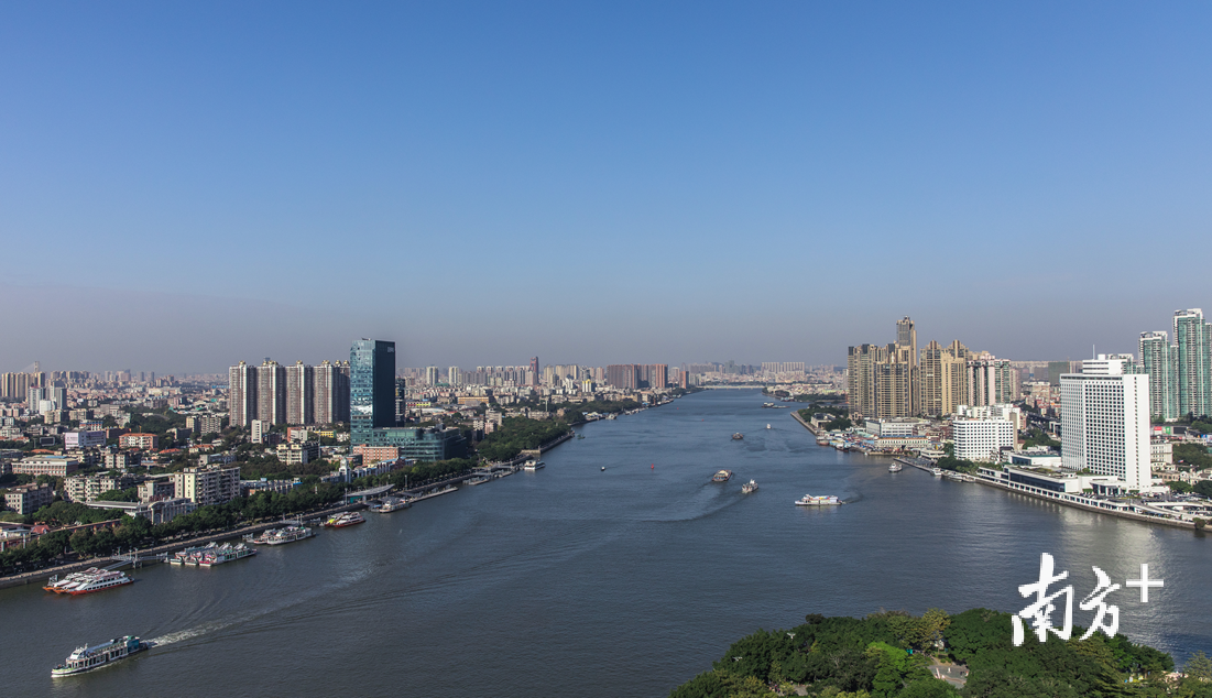 白鹅潭风光图。