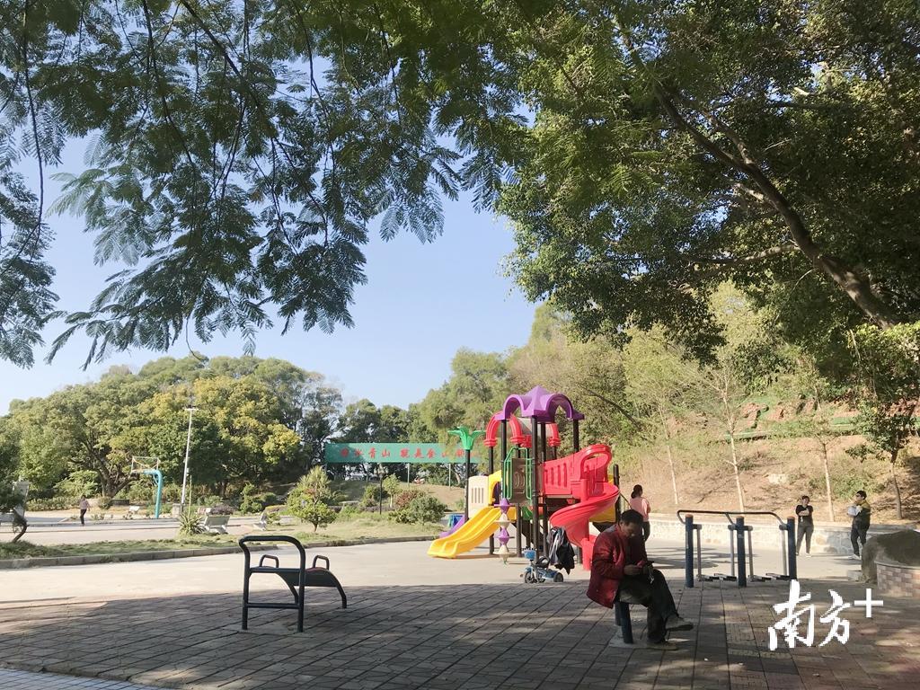 桂竹山休闲公园成北陇社区居民休憩、娱乐好去处。杨可 摄