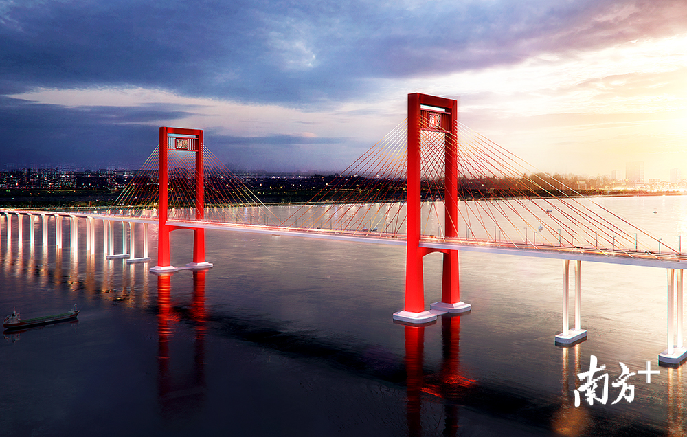 调顺跨海大桥效果图。