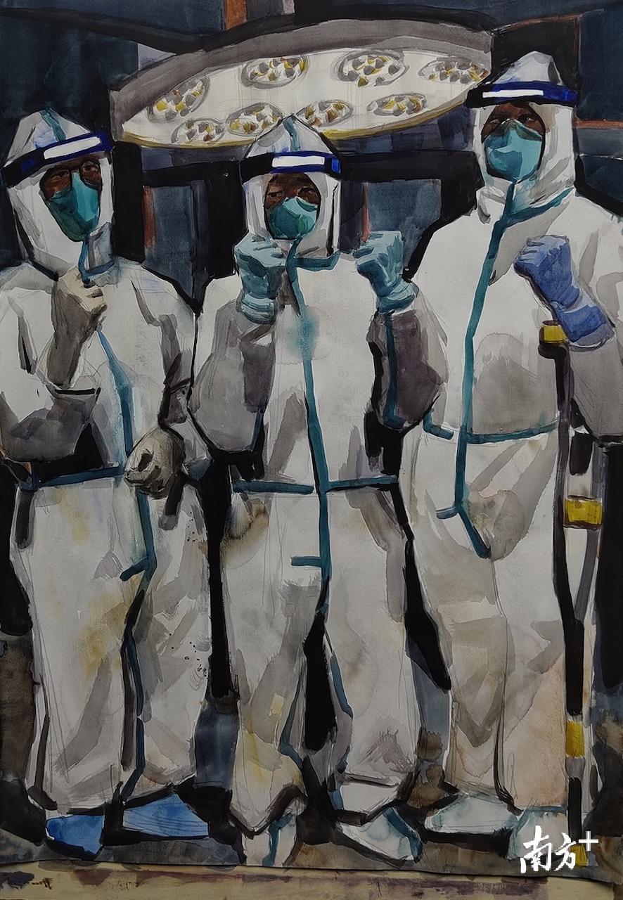 廖定标《可敬的白衣战士——武汉加油》 廖定标《可敬的白衣战士——武汉加油》