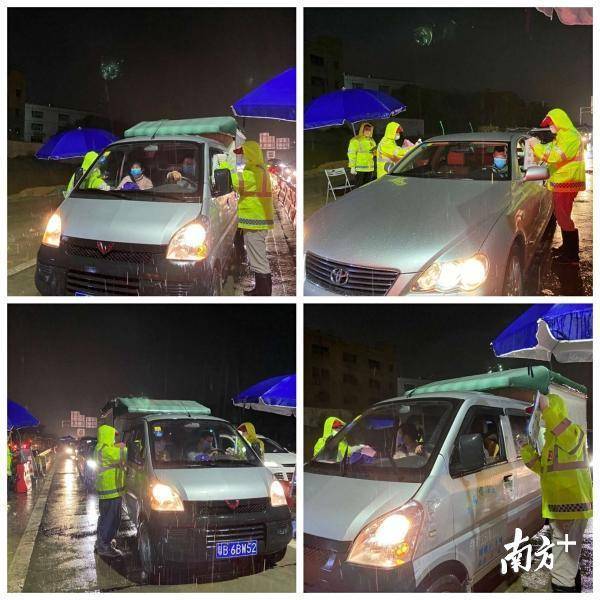 16日凌晨，深圳迎来首个寒潮，面对风雨的挑战，在疫情防控的关键时期，各部门、各个街道工作人员依然坚守一线。