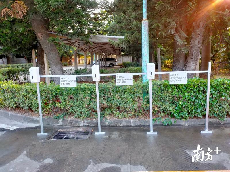 自动感应的免水洗手液装置。