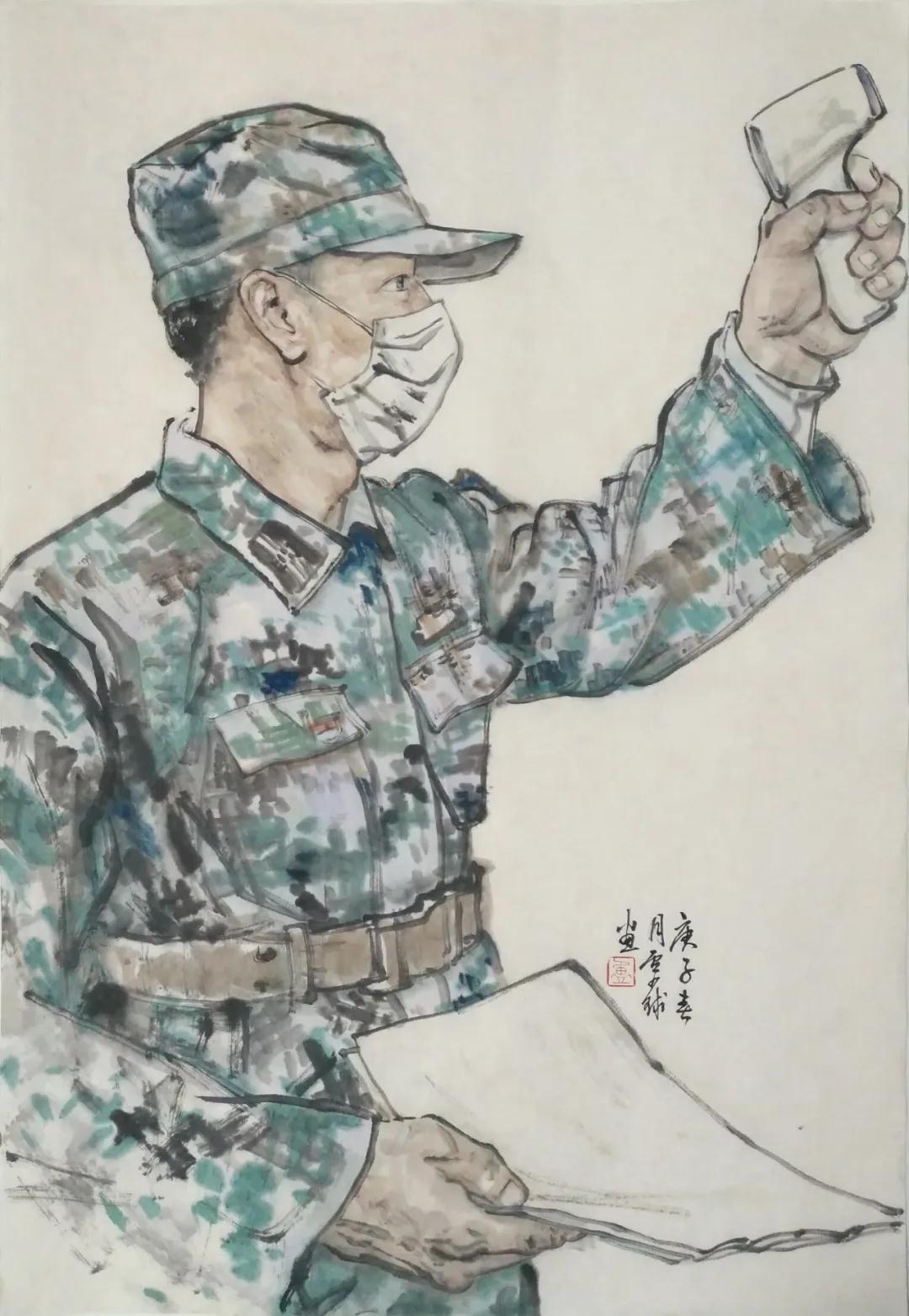 卢少球《全国皆兵-之一》