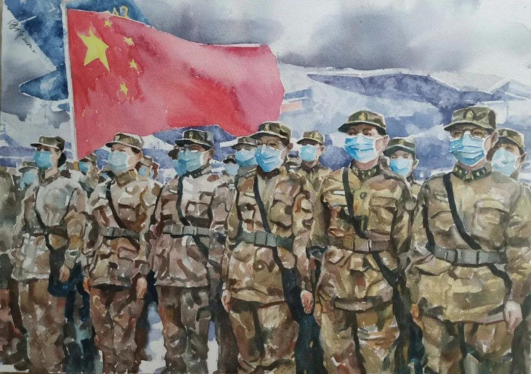 梁伟《众志成城》