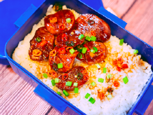 30秒学做复工盒饭〡鲜香酥脆素鲍鱼饭