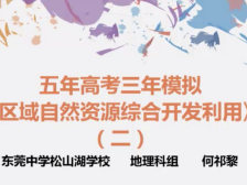 高三备考|地理专题区域自然资源综合开发利用