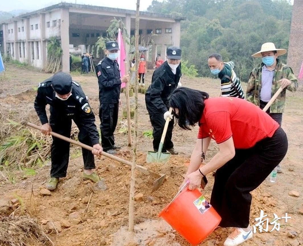 阳春市花滩林场开展春回大地催新绿义务植树活动