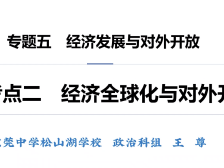 高三备考|政治核心考点：经济全球化与对外开放