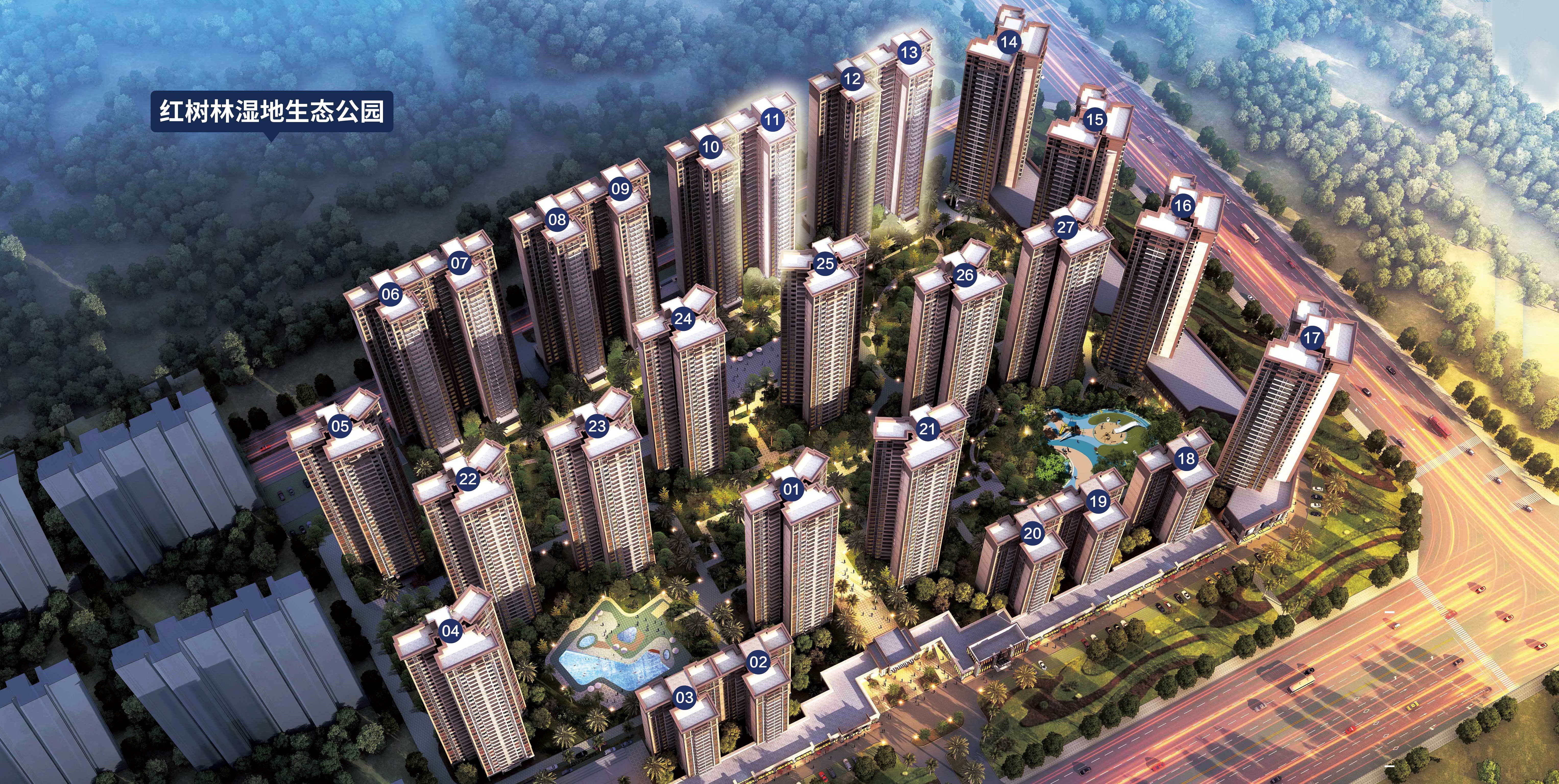 保利碧桂园领秀海鸟瞰图