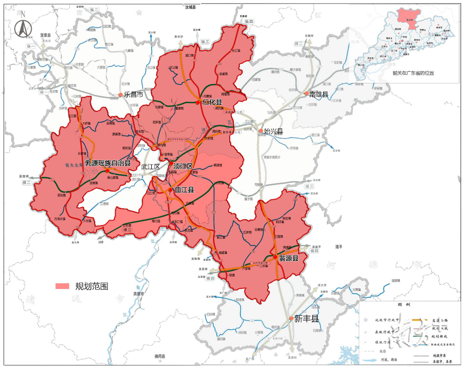 韶关市生猪产业园规划范围涵盖浈江区,曲江区,翁源县,仁化县,乳源瑶族