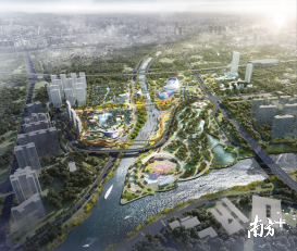 中山华侨城欢乐海岸鸟瞰图