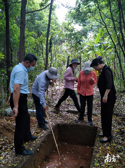 省考古队到韶关曲江考古勘探马坝人遗址